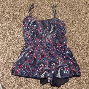 AEO Floral/ Bandana Print Romper